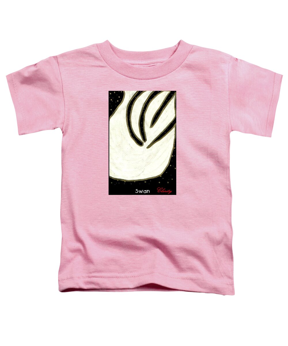 Swan Toddler T-Shirt featuring the painting Swan by Clarity Artists
