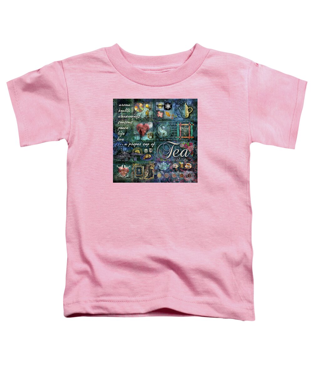 Tea Toddler T-Shirt featuring the digital art Tea by Evie Cook