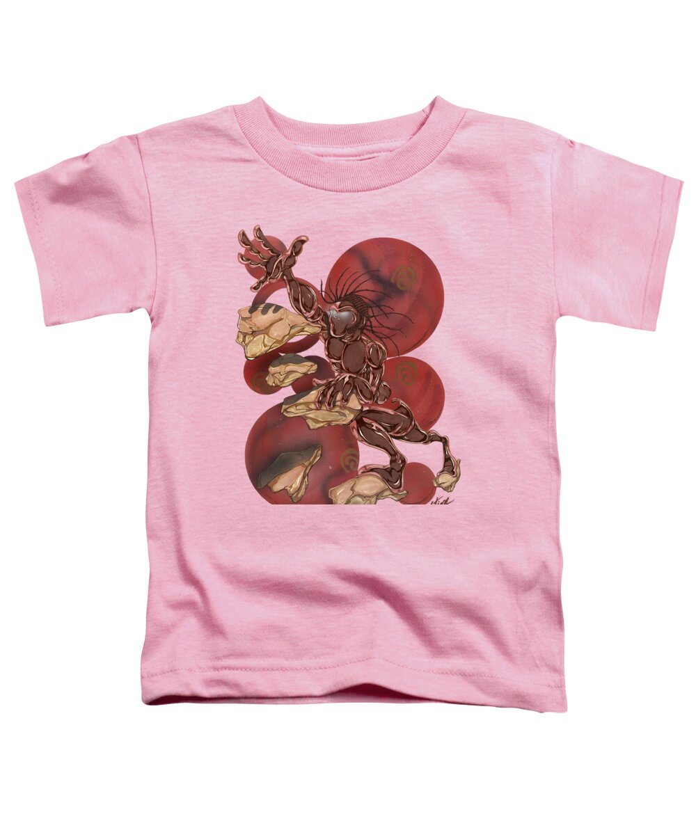 Abstract Toddler T-Shirt featuring the mixed media The Climb by Demitrius Motion Bullock