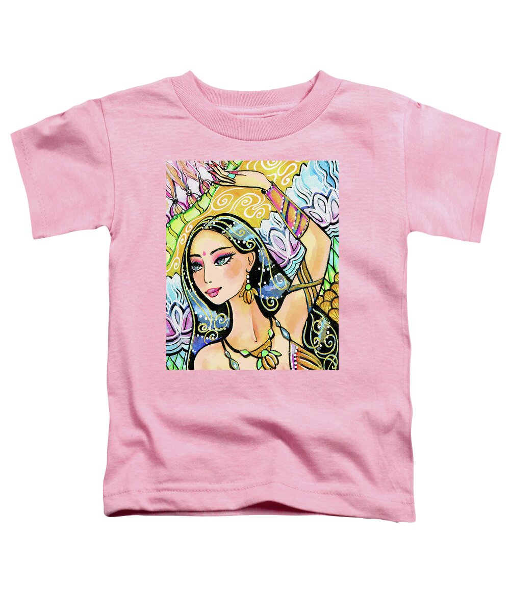 Belly Dancer Toddler T-Shirt featuring the painting The Dance of Daksha by Eva Campbell