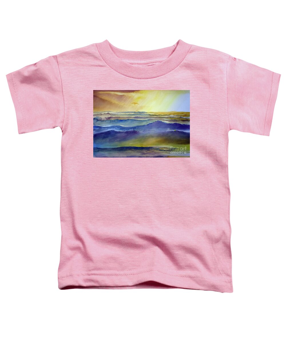 Sea Toddler T-Shirt featuring the painting The Great Sea by Allison Ashton