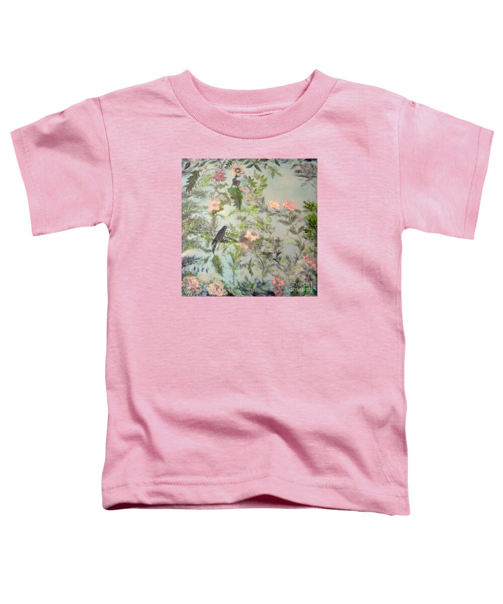 Gardenpainting Toddler T-Shirt featuring the painting The Hidden Garden by Dagmar Helbig