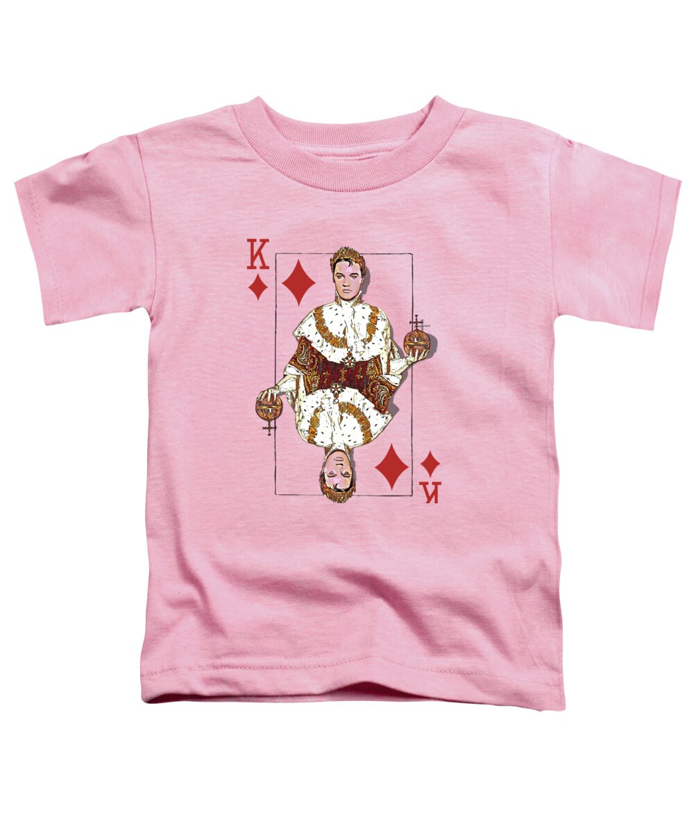 ‘the Kings’ Collection By Serge Averbukh Toddler T-Shirt featuring the digital art The Kings - Elvis Presley by Serge Averbukh