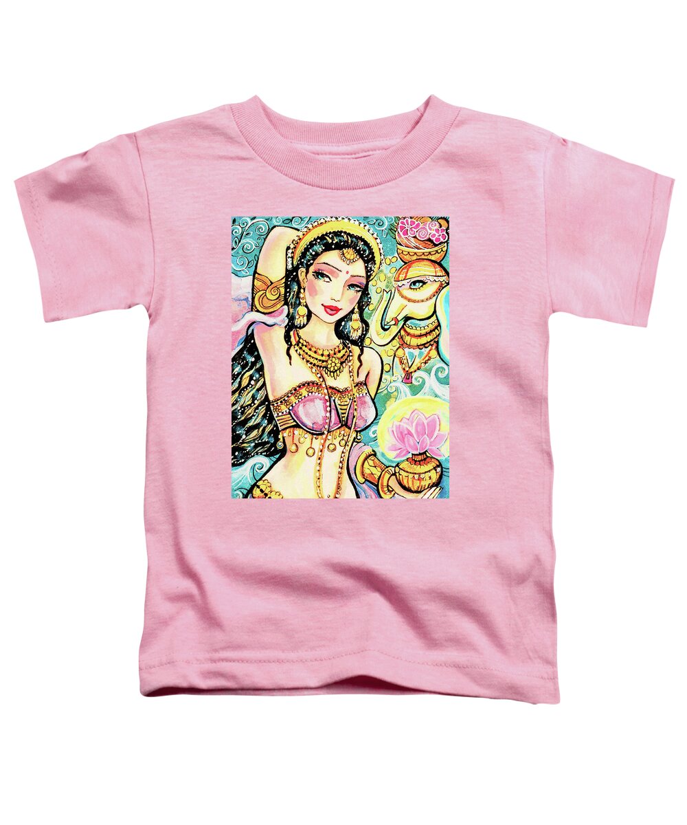 Indian Goddess Toddler T-Shirt featuring the painting The Light of Lakshmi by Eva Campbell