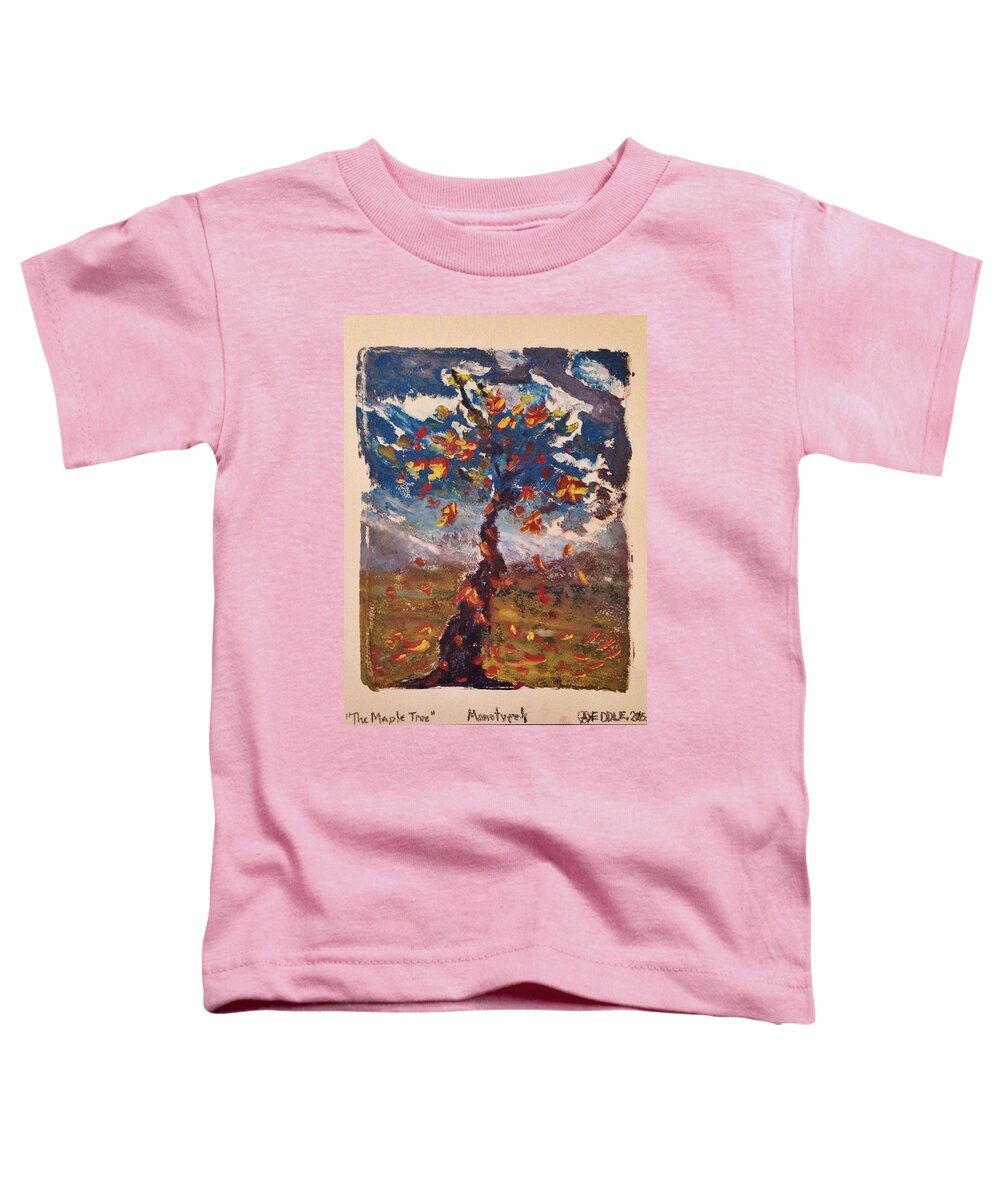 Landscape Toddler T-Shirt featuring the painting The Maple Tree by Angela Weddle