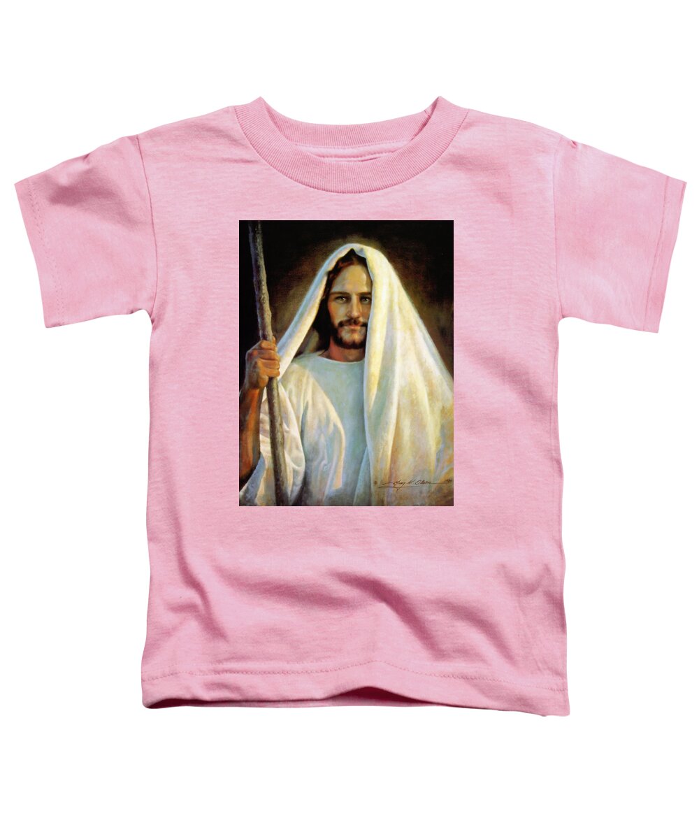 Jesus Toddler T-Shirt featuring the painting The Savior by Greg Olsen