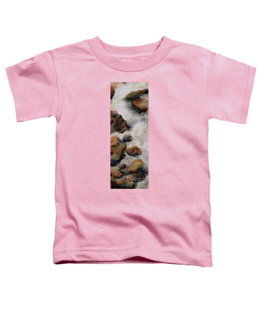 Water Toddler T-Shirt featuring the painting The Stream Runs Through It by Frances Marino