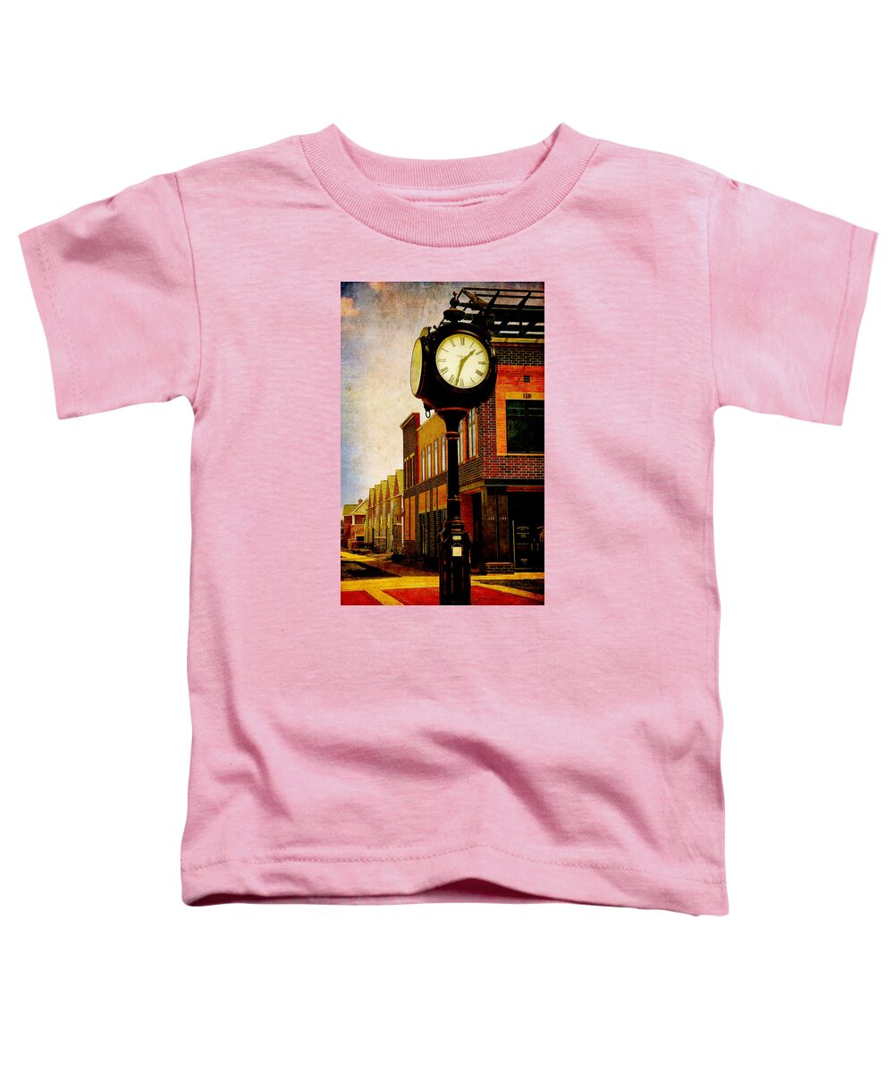 Time Toddler T-Shirt featuring the photograph the Town Clock by Milena Ilieva