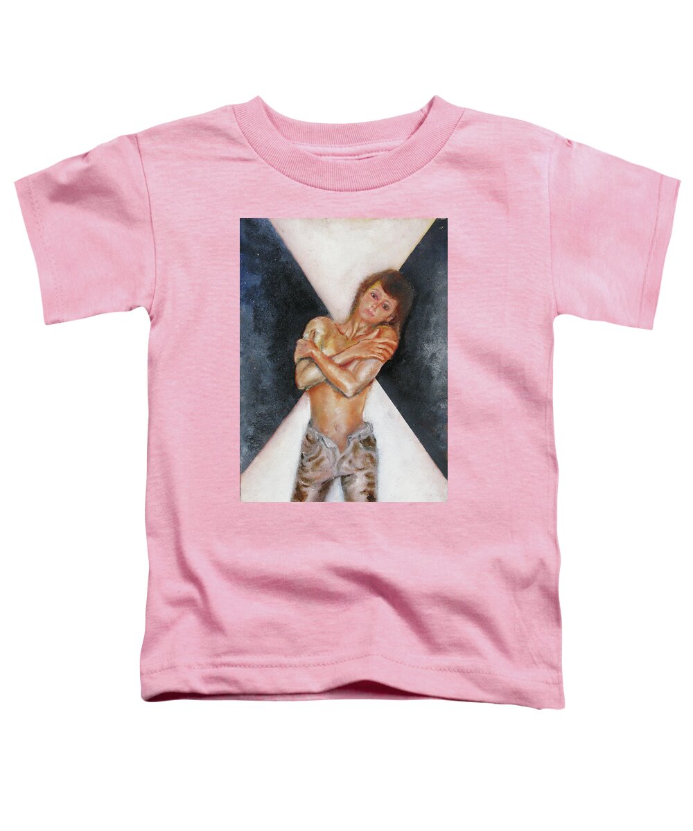 Females Toddler T-Shirt featuring the painting The way you make me feel by Tom Conway