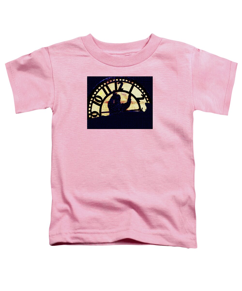 Clocks Toddler T-Shirt featuring the painting Time by Cliff Wilson