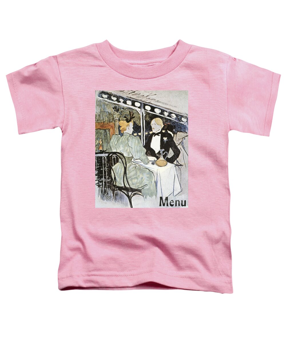 19th Century Toddler T-Shirt featuring the photograph Toulouse-lautrec: Menu by Granger
