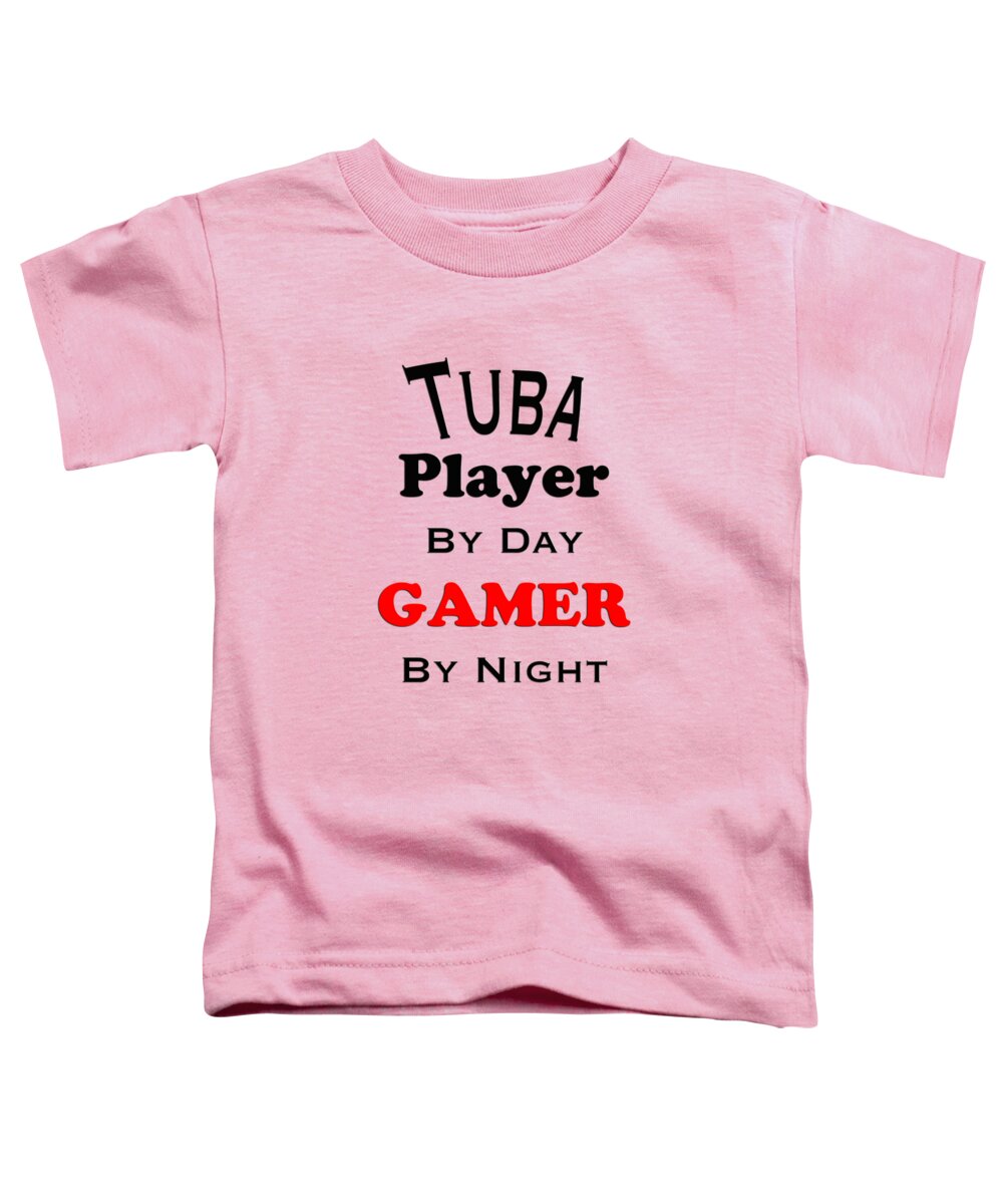 Tuba Player By Day Gamer By Night; Tuba; Orchestra; Band; Jazz; Tuba Tubaian; Instrument; Fine Art Prints; Photograph; Wall Art; Business Art; Picture; Play; Student; M K Miller; Mac Miller; Mac K Miller Iii; Tyler; Texas; T-shirts; Tote Bags; Duvet Covers; Throw Pillows; Shower Curtains; Art Prints; Framed Prints; Canvas Prints; Acrylic Prints; Metal Prints; Greeting Cards; T Shirts; Tshirts Toddler T-Shirt featuring the photograph Tuba Player By Day Gamer By Night 5631.02 by M K Miller