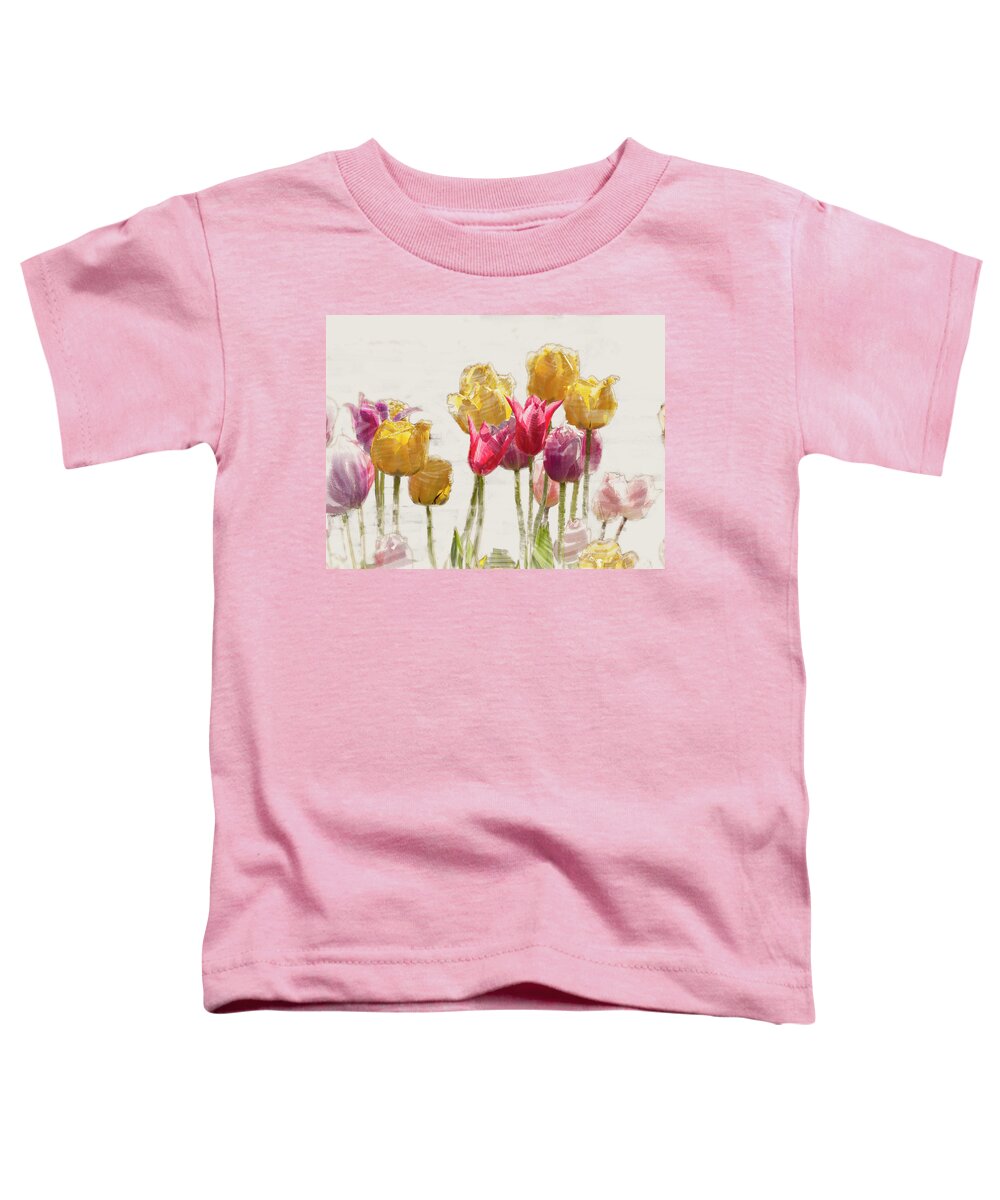 5dii Toddler T-Shirt featuring the digital art Tulipe by Mark Mille