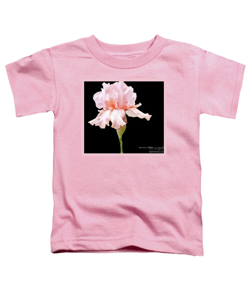 Photo Toddler T-Shirt featuring the photograph Wavy Pink Iris ll by Marsha Heiken