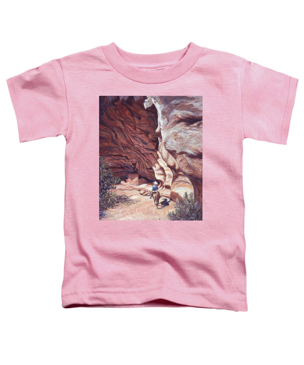 Landscape Toddler T-Shirt featuring the painting We Have A Visitor by Page Holland