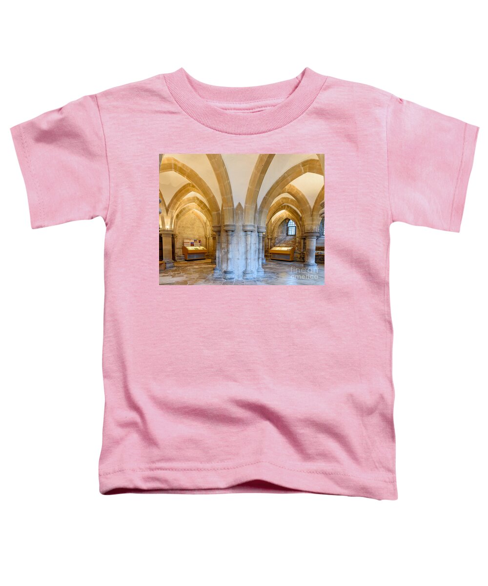 Wells Cathedral Toddler T-Shirt featuring the photograph Wells Cathedral Undercroft by Colin Rayner