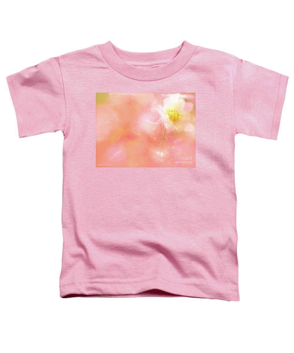 Mona Stut Toddler T-Shirt featuring the digital art Elegant Columbine Wildflower by Mona Stut