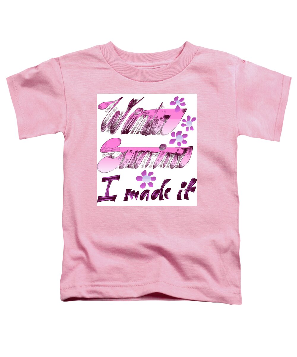 Winter Toddler T-Shirt featuring the drawing Winter Survivor by Ivana Westin
