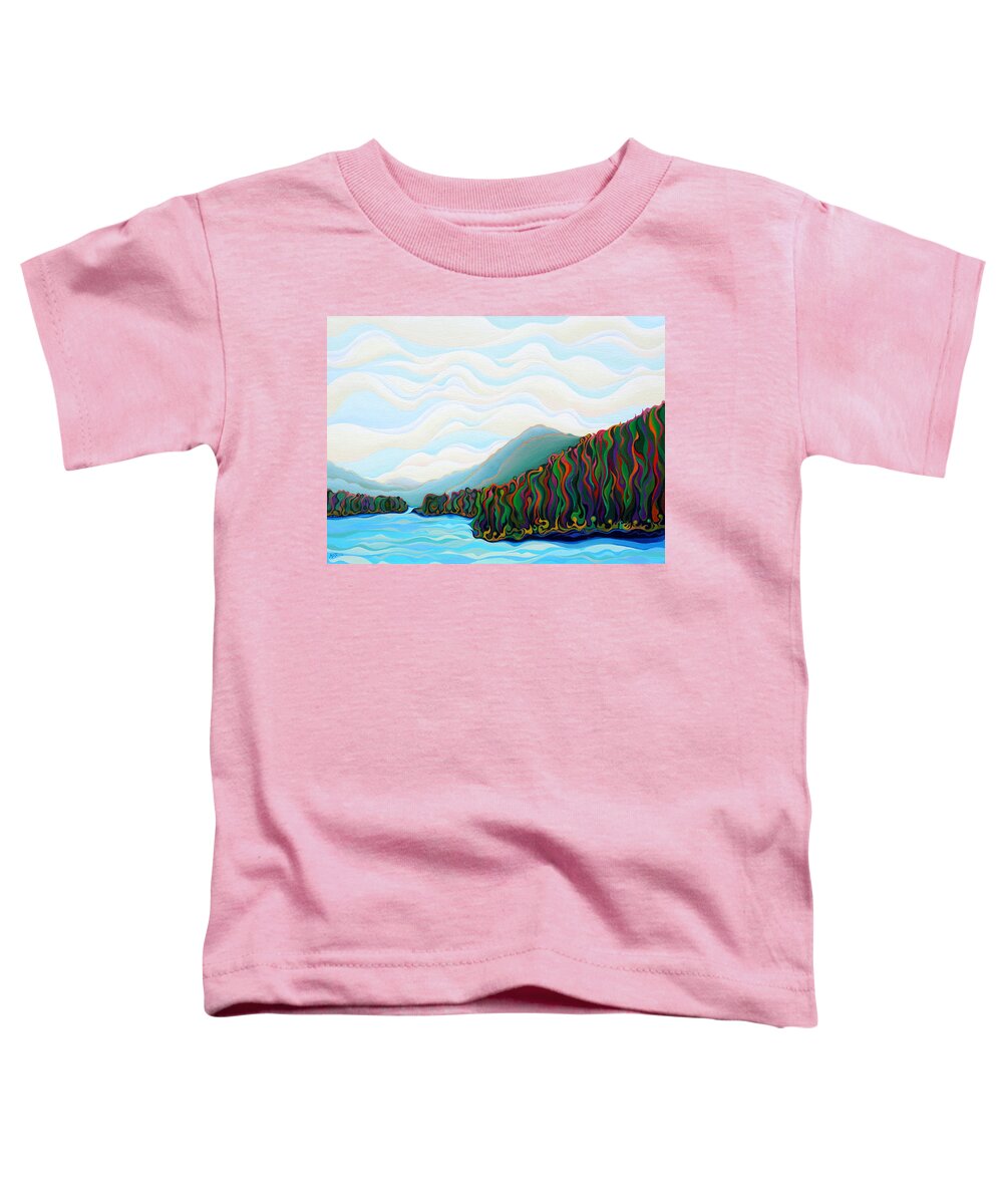 Mountain Toddler T-Shirt featuring the painting Woo Hoo Mountains by Amy Ferrari