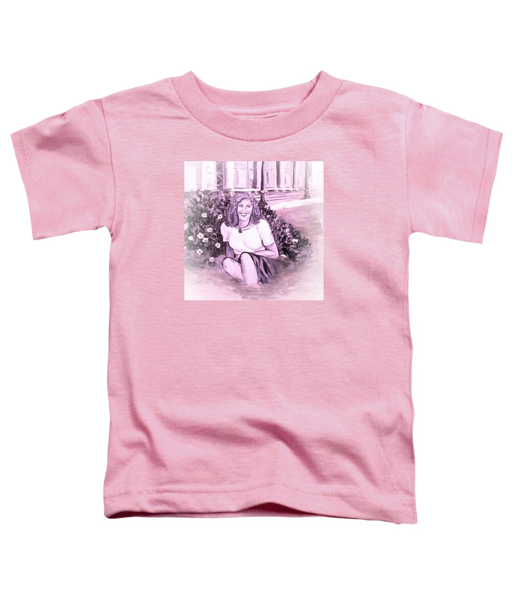 Nostalgia Toddler T-Shirt featuring the painting Yesterday at Kirkwood Station by Alexandria Weaselwise Busen