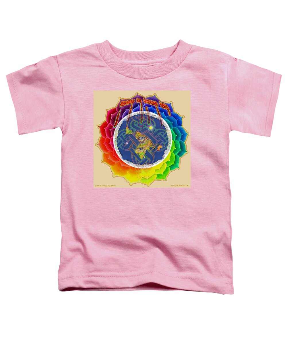 Yhwh Toddler T-Shirt featuring the painting Yhwh Covers Earth by Hidden Mountain