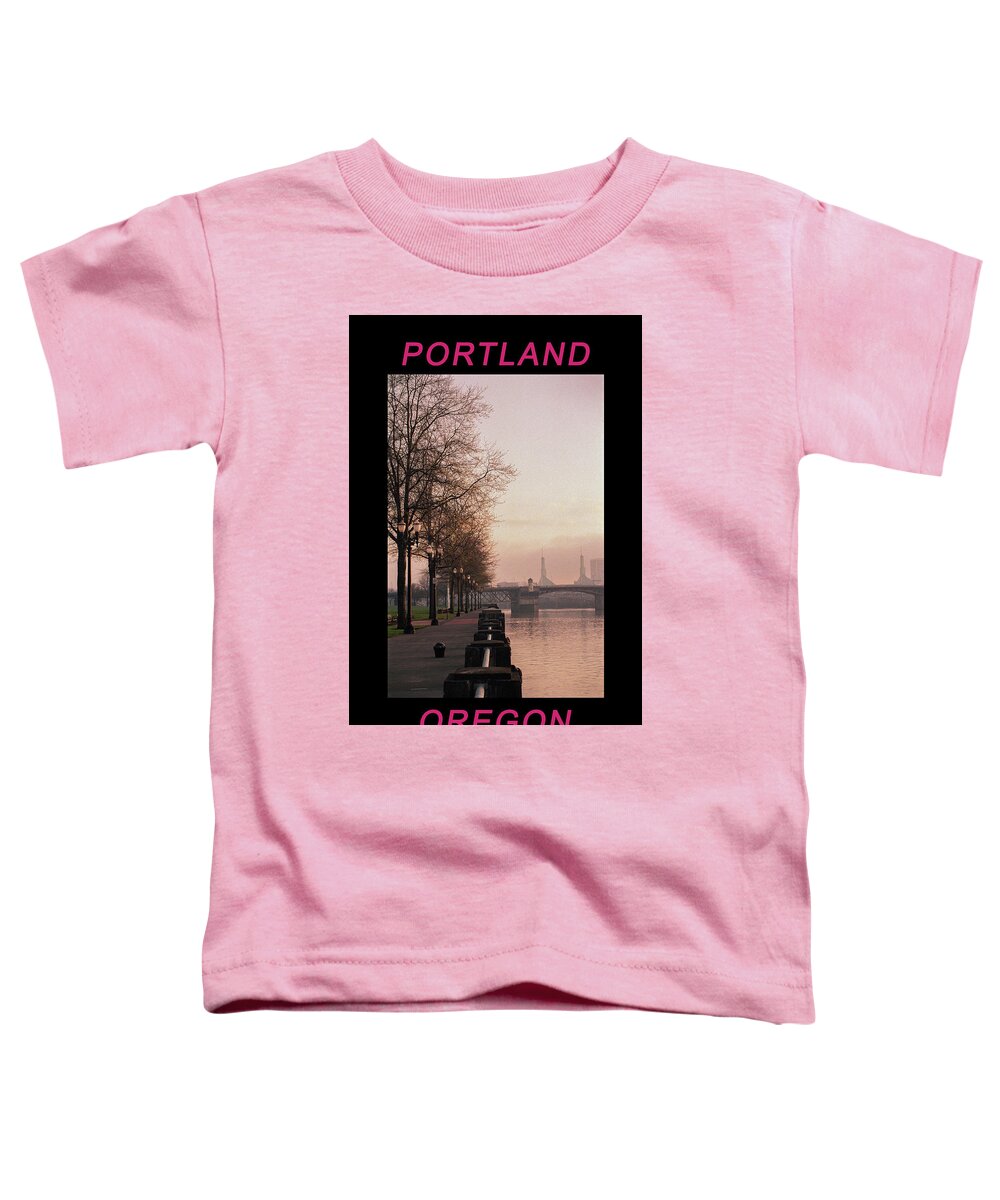 Cities Toddler T-Shirt featuring the photograph Willamette Riverfront Portland Oregon #1 by Frank DiMarco