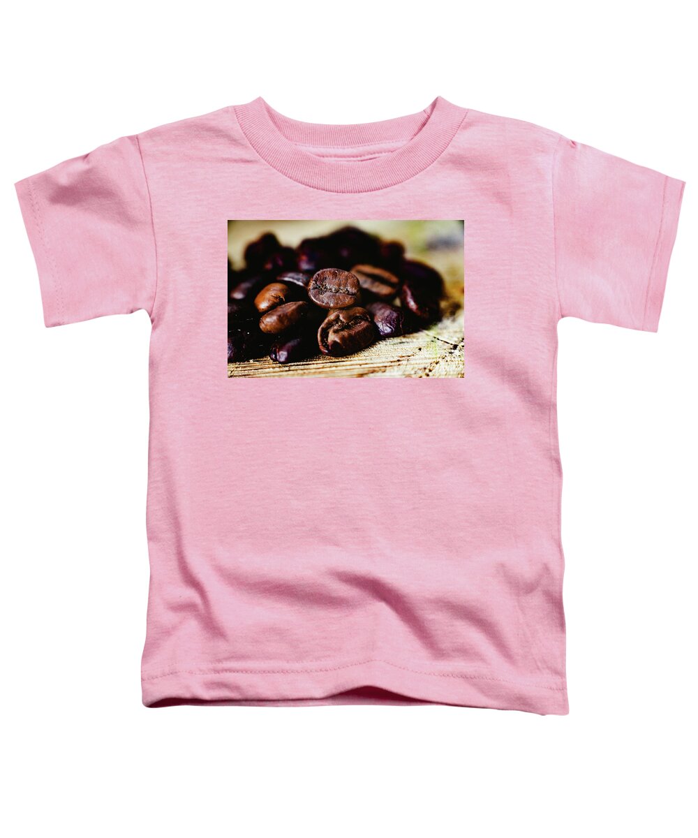 Agriculture Toddler T-Shirt featuring the photograph Detail of roasted coffee beans, produced in Colombia. #2 by Joaquin Corbalan