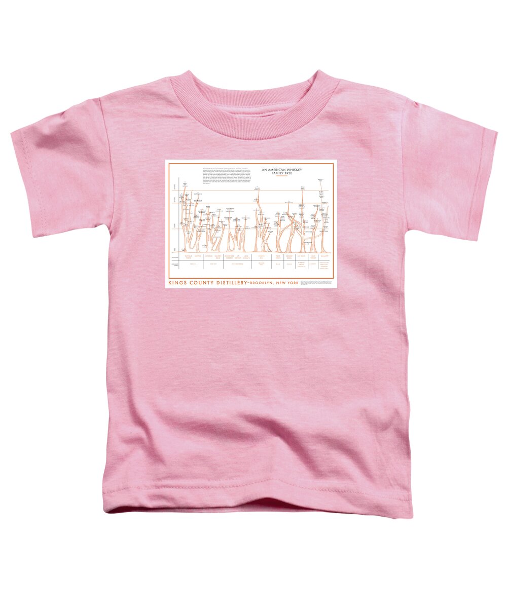 Bourbon Toddler T-Shirt featuring the digital art An American Whiskey Family Tree by Colin Spoelman