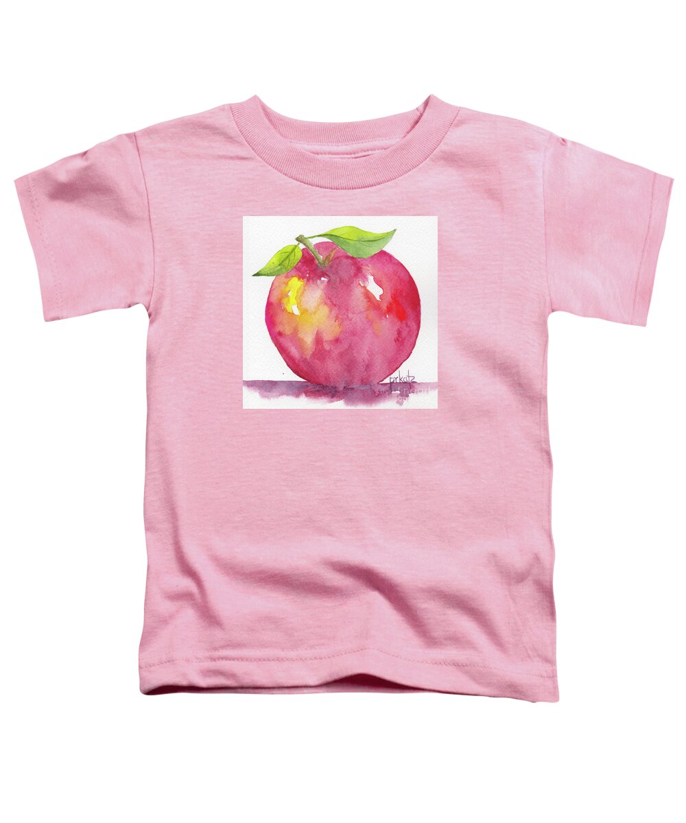 Impressionism Toddler T-Shirt featuring the painting Apple 1- With Leaves by Pat Katz
