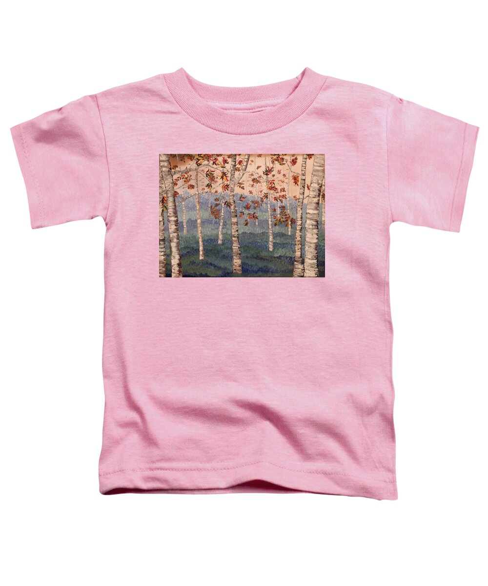 Aspen Toddler T-Shirt featuring the painting Aspen Hills by Berlynn