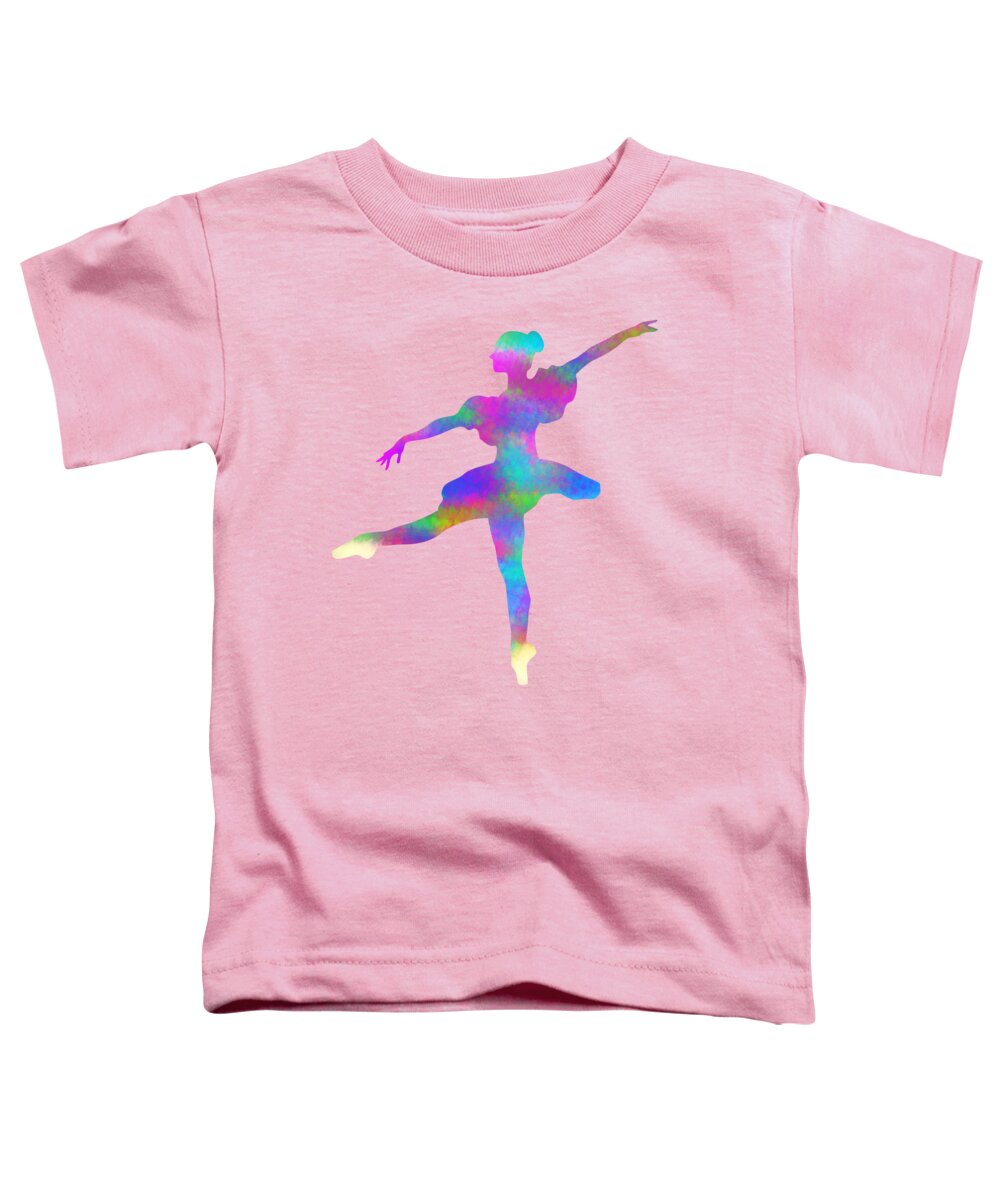 Ballerina Toddler T-Shirt featuring the digital art Ballerina Watercolor by David Millenheft