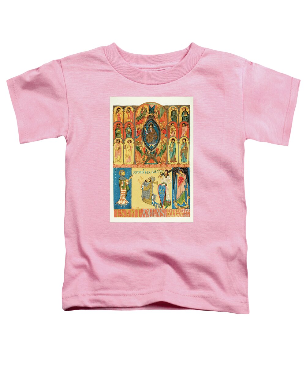 12th Century Toddler T-Shirt featuring the painting Books Of Wills And Privileges, Spanish School, 12th Century by Spanish School