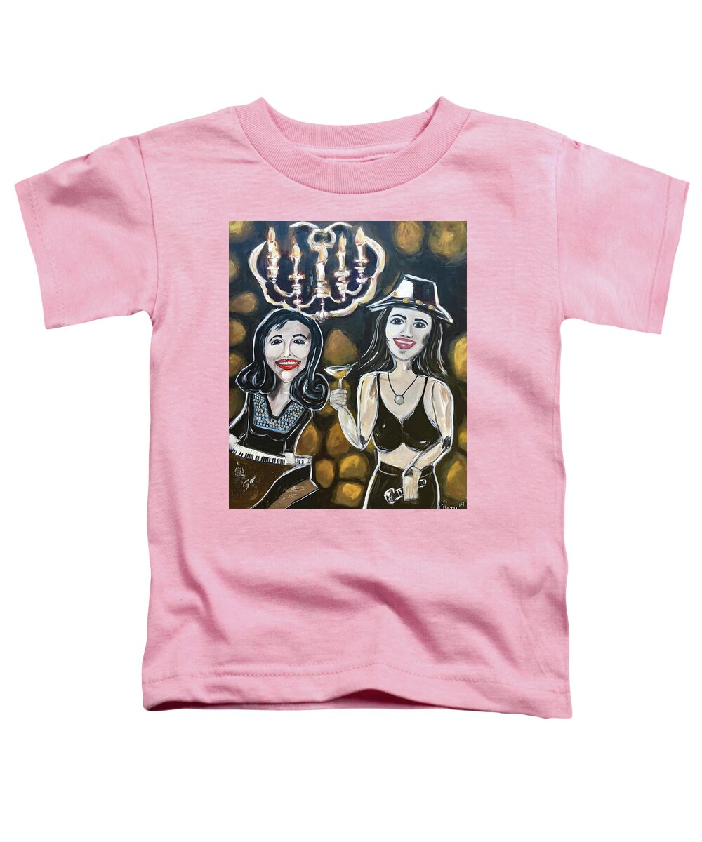 Dresden Toddler T-Shirt featuring the painting Cheers Elayne by Roxy Rich