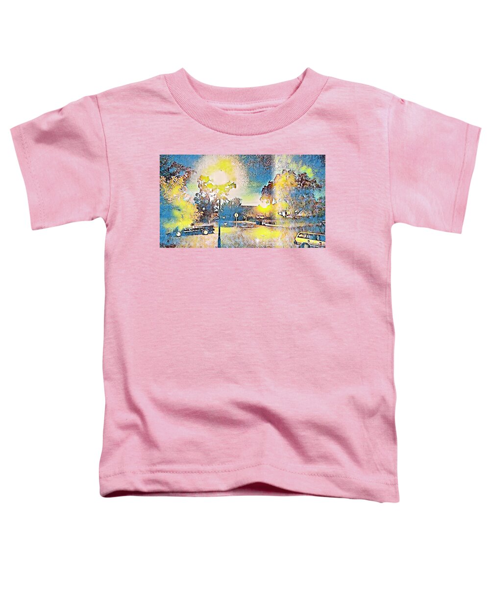 Street Toddler T-Shirt featuring the photograph Evening lights by Steven Wills