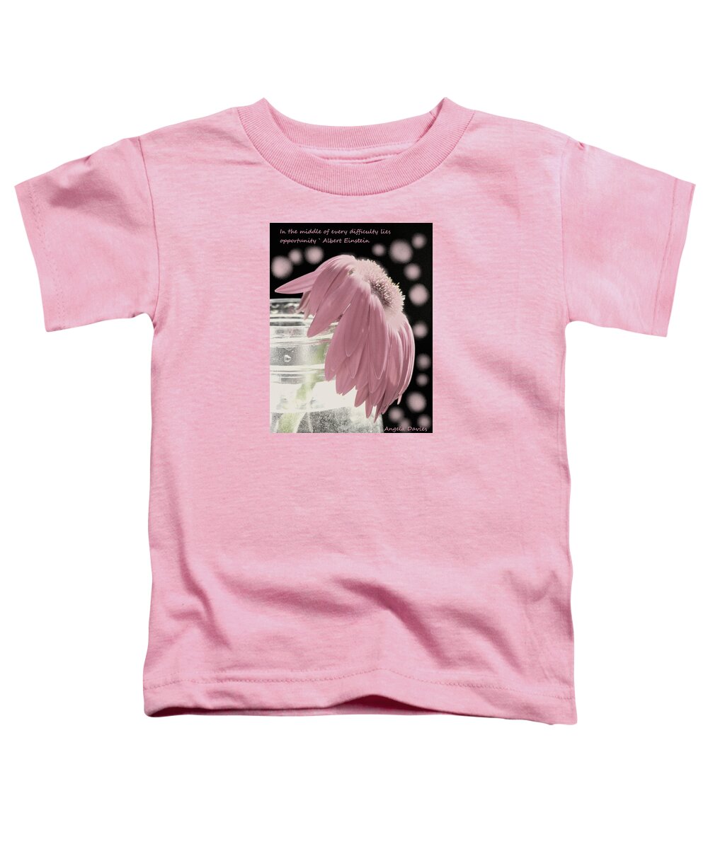 Pink Toddler T-Shirt featuring the photograph Feeling Forlorn by Angela Davies