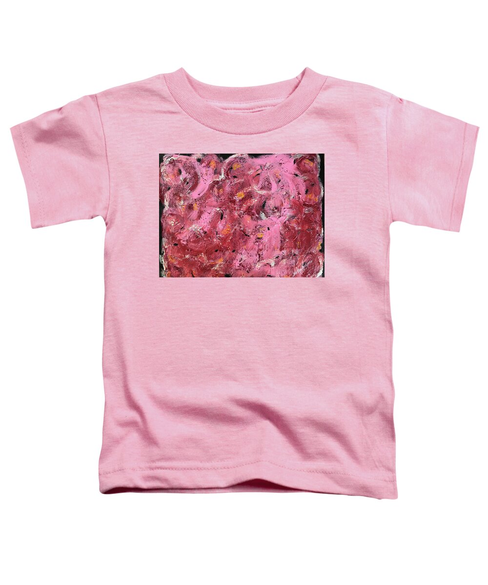 Flower Toddler T-Shirt featuring the painting Fleur d automne by Medge Jaspan