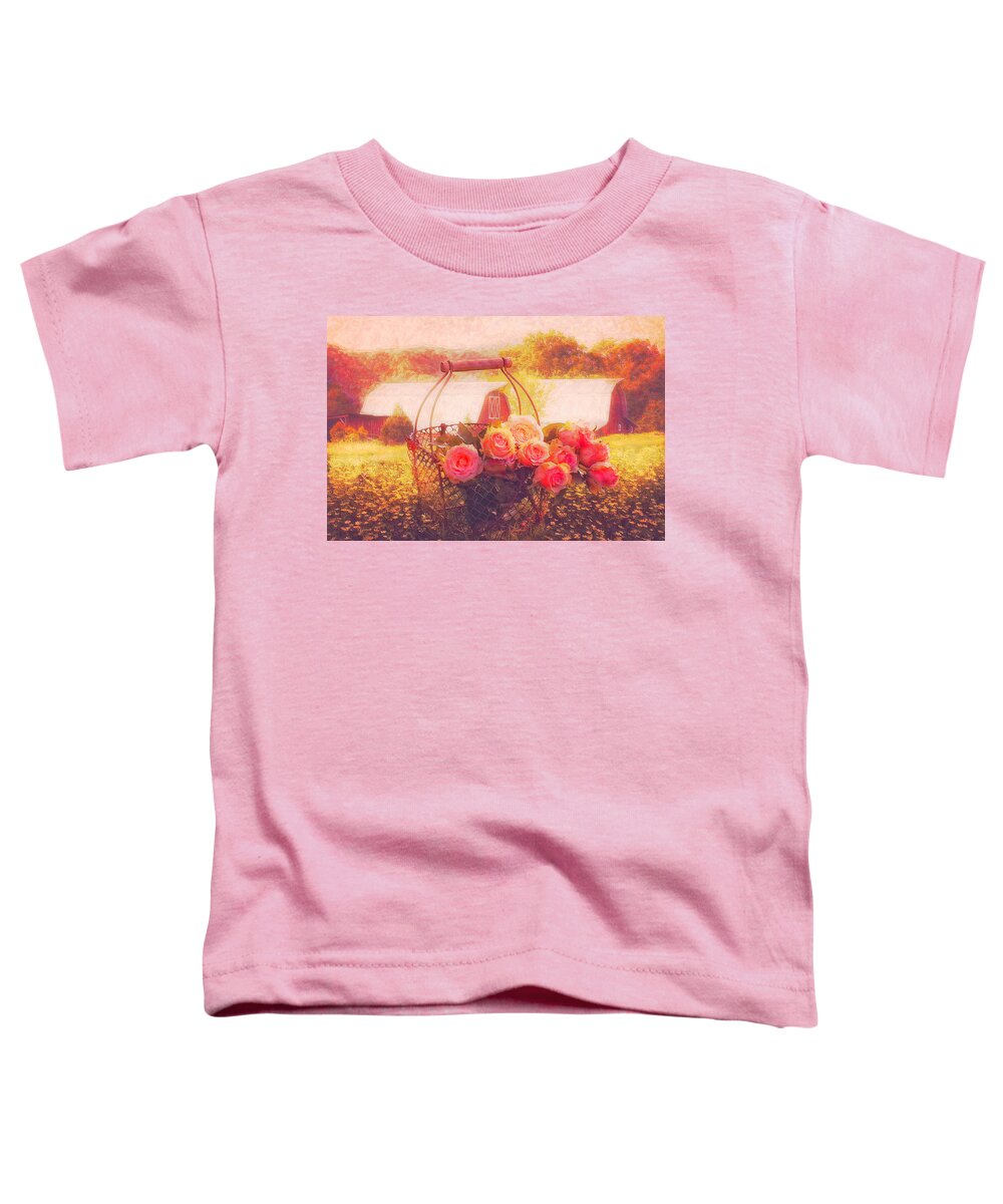 Appalachia Toddler T-Shirt featuring the photograph Fresh From the Farm Postcard by Debra and Dave Vanderlaan