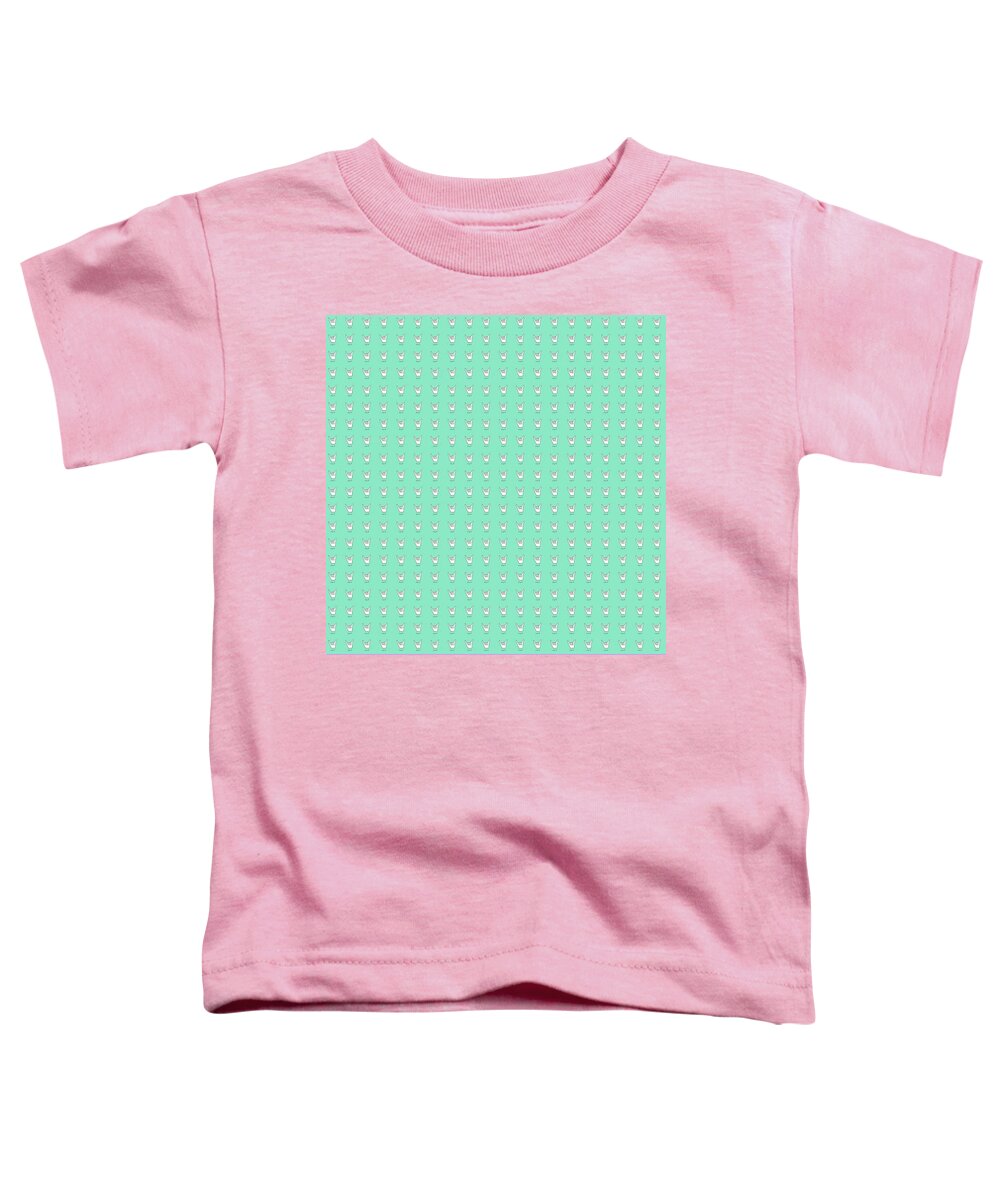 Whimsical Toddler T-Shirt featuring the drawing Hang 10 Sea Foam by Ashley Rice