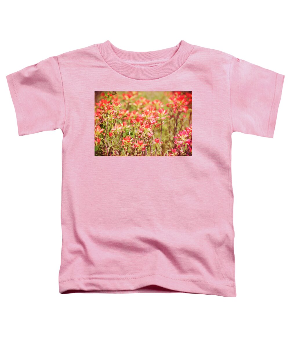 Wild Toddler T-Shirt featuring the photograph Indian Paintbrush Wild Flowers by Gaby Ethington
