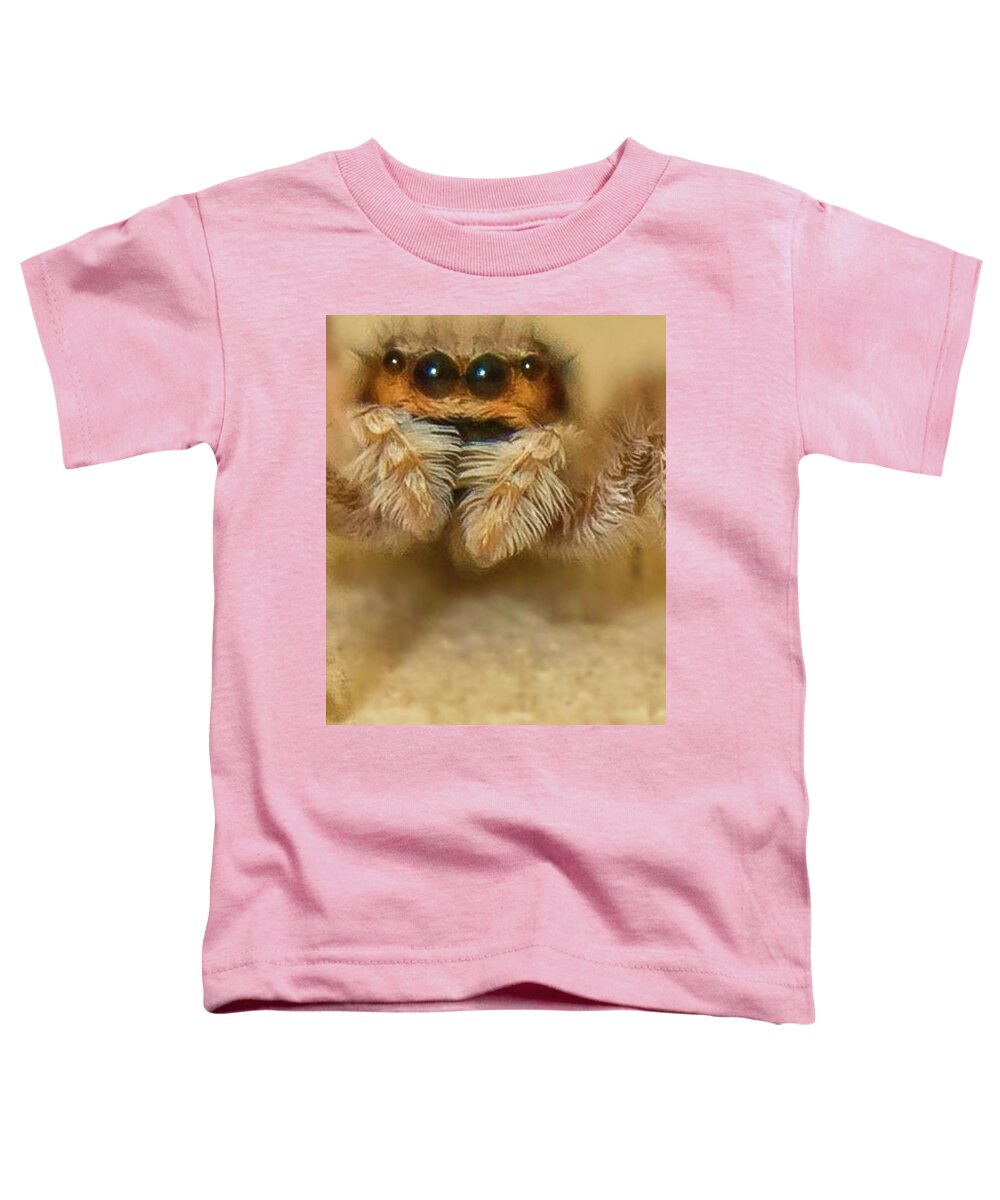Spider Toddler T-Shirt featuring the photograph Jumping Spider by Larry Linton