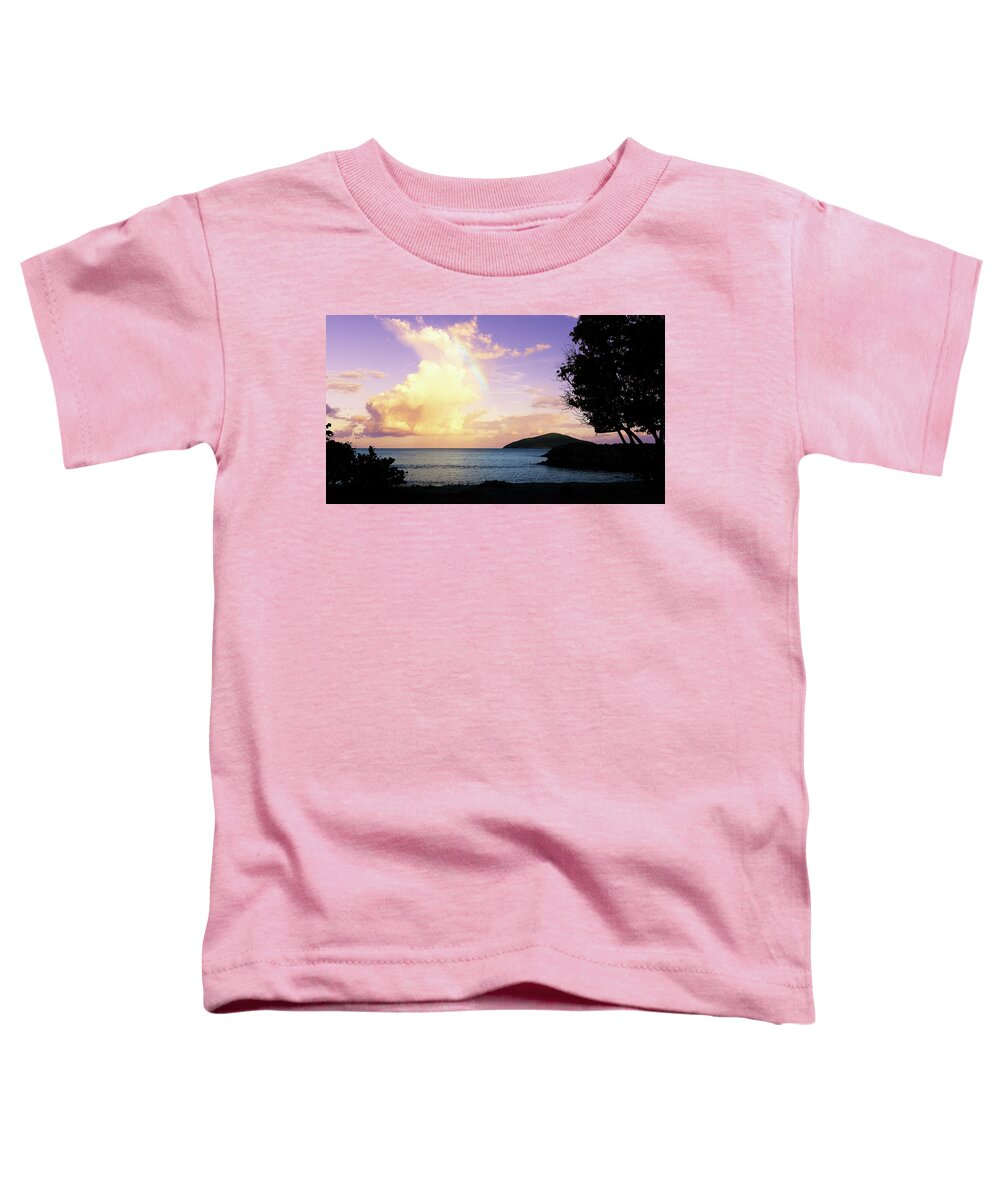 Sunset Toddler T-Shirt featuring the photograph Last Rainbow of the Day by Climate Change VI - Sales
