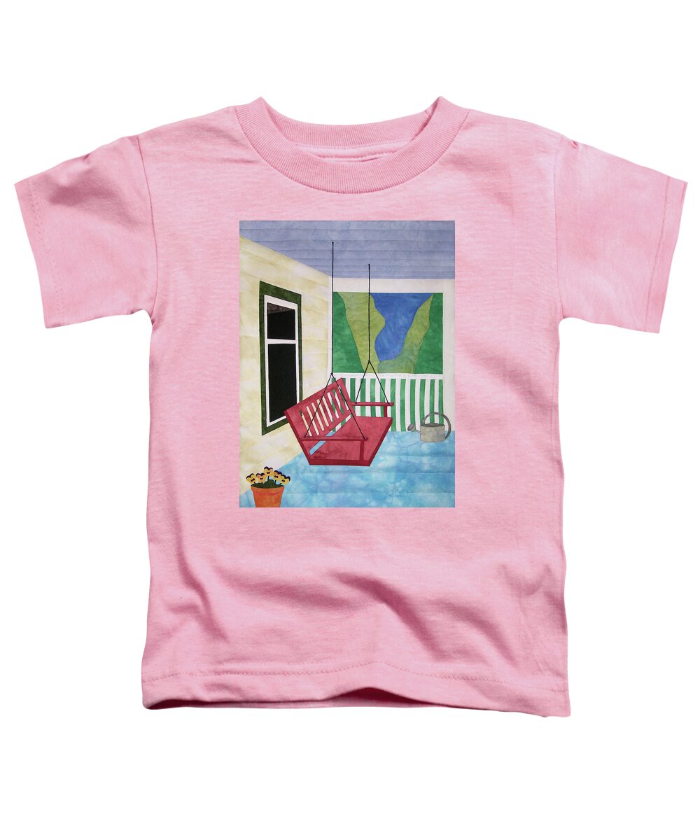 Porch Toddler T-Shirt featuring the tapestry - textile Lazy Summer Afternoon by Pam Geisel