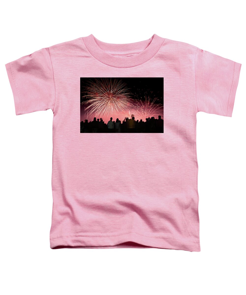 Fireworks Toddler T-Shirt featuring the photograph Light Upon the Masses by Vicky Edgerly