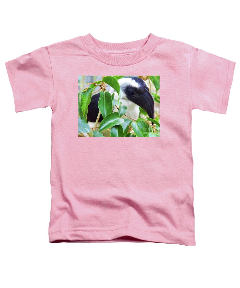 Hornbill Toddler T-Shirt featuring the photograph Long Eyelashes On A Hornbill by D Hackett