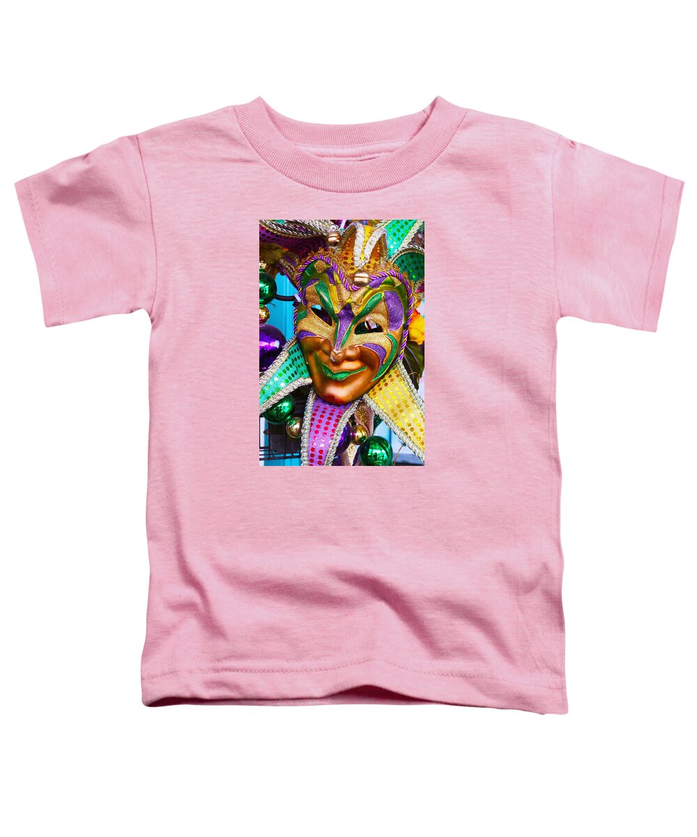 Mardi Gras Toddler T-Shirt featuring the photograph Mardi Gras Mask by Art Block Collections