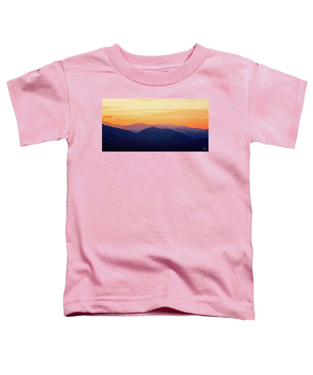 Autumn Toddler T-Shirt featuring the photograph Mountain Light And Silhouette by Jeff Sinon