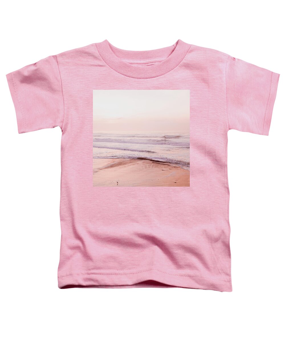 Pink Coastal Art Toddler T-Shirt featuring the photograph Pink Coastal by Bonnie Bruno