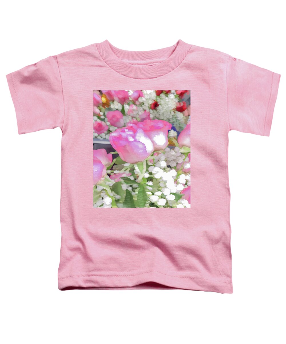 Abstract Toddler T-Shirt featuring the photograph Pink rose pastel by Phillip Rubino