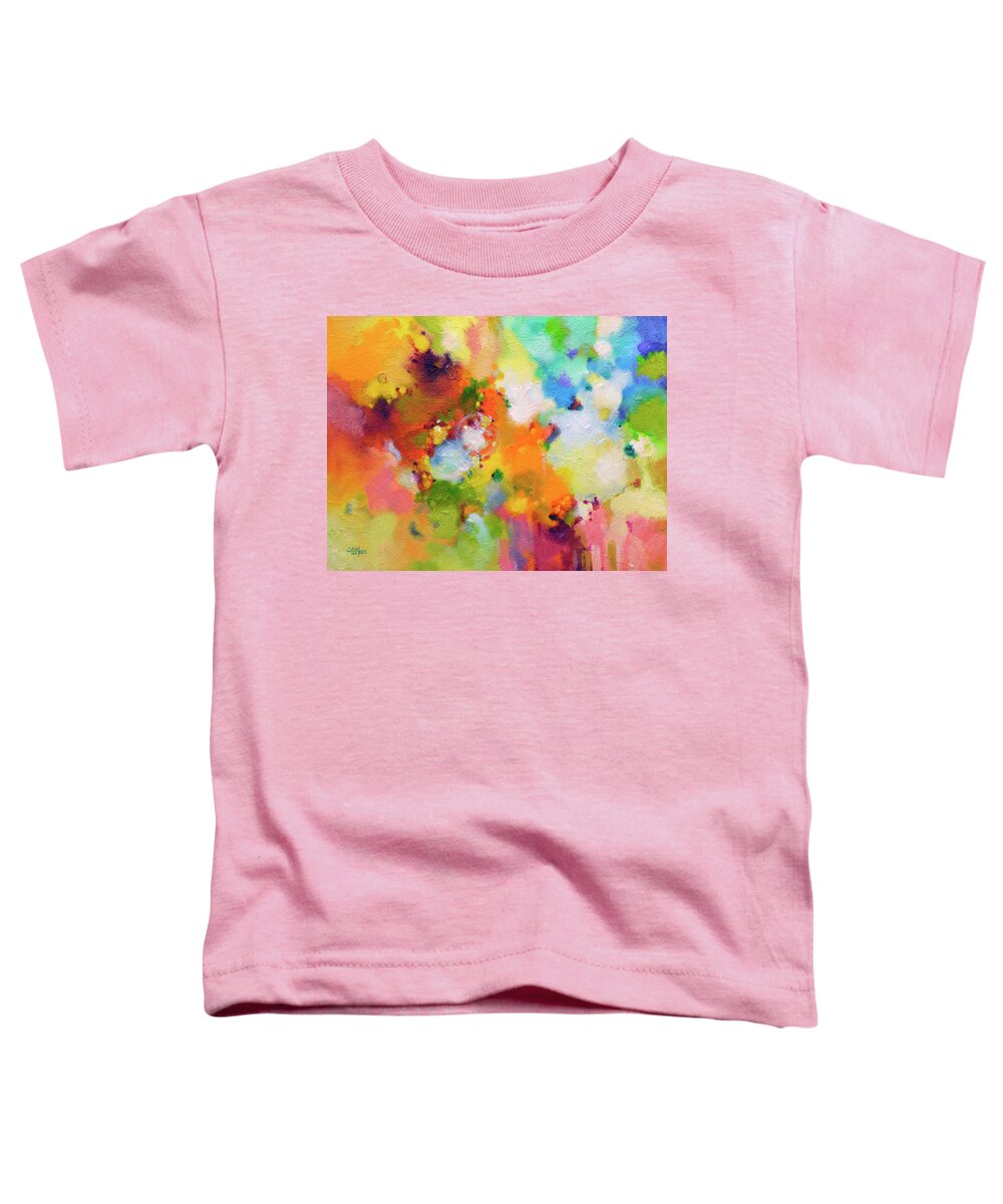 Points Of Reference Toddler T-Shirt featuring the painting Points of Reference by Sally Trace