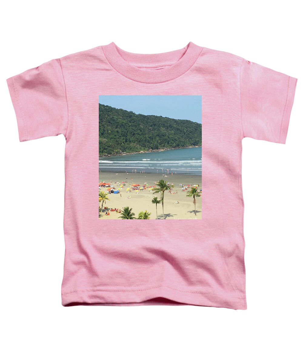 Seashore Toddler T-Shirt featuring the photograph Praia Grande, SP Brazil by Aicy Karbstein